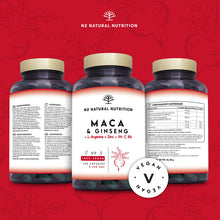 Carica l'immagine nel visualizzatore di Gallery, Maca Peruviana + Ginseng + L Arginina. Tripla Energia.