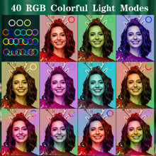 Carica l'immagine nel visualizzatore di Gallery, Ring Light Professionale Luce Selfie, 10" LED ad Anello con 40 Modalità RGB
