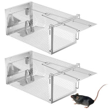 Carica l'immagine nel visualizzatore di Gallery, 2 Pezzi Trappola per Topi, Trappole Topi con Fori, Gabbia per Topi Riutilizzabili, Trappola per Mouse in Metallo, Cattur
