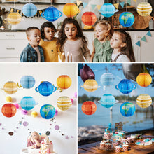 Carica l'immagine nel visualizzatore di Gallery, Lanterne da Interno da Arredo Pianeti Sistema Solare Bambini Lanterne Cinesi 8 Pz Pianeti Lanterna Cinese Carta Colorate