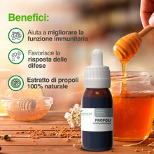 Carica l'immagine nel visualizzatore di Gallery, Propolis Puro Naturale Forte 190 mg/ml Senza Alcol - Rafforza le Difese, Allevia il Mal di Gola e Protegge le Vie Respir