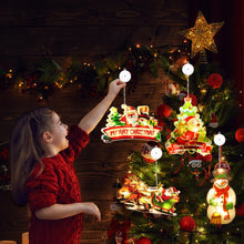 Carica l'immagine nel visualizzatore di Gallery, YeahBoom 4 Pezzi Lampada a Ventosa Per Natale,LED Luci Finestra Ventosa Natale,Motivo Dipinto Su Entrambi i Lati,Bordi S