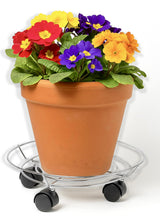Carica l'immagine nel visualizzatore di Gallery, IPEA Carrello Sottovaso con Ruote per Vasi e Fioriere - 36 cm - Supporto Base Mobile in Metallo per Piante e Fiori per C