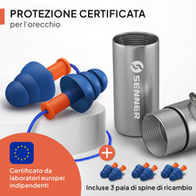 Carica l'immagine nel visualizzatore di Gallery, Senner ® WorkPro Strong | Tappi per lavorare - Ideali per fonti di rumore elevato - Protezione uditiva sul lavoro e a ca
