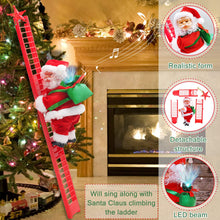 Carica l'immagine nel visualizzatore di Gallery, ZZXLOPEZ Regali di Natale elettrici, Babbo Natale, Babbo Natale, Babbo Natale (con musica), decorazione natalizia per albero di Natale, casa, esterno e interno