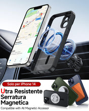 Carica l'immagine nel visualizzatore di Gallery, LeYi Cover Magnetica per iPhone 14 con 2 Pezzi Vetro Temperato(Nero)
