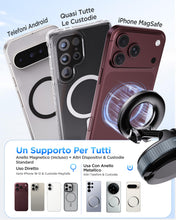 Carica l'immagine nel visualizzatore di Gallery, MSXTTLY Supporto Magnetico Cellulare Auto Vmag-S1, Supporto Telefono Auto per Magsafe, 360° Rotazione Pieghevole, Magnet