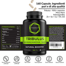 Carica l'immagine nel visualizzatore di Gallery, Tribulus Terrestris 90%+ saponine, Ashwagandha, Maca Nera 20:1 - Estratti