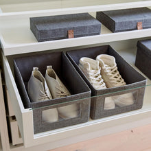 Carica l'immagine nel visualizzatore di Gallery, LOVE IT STORE IT Premium Scatola Porta Scarpe, Grigio, 2 Pezzi