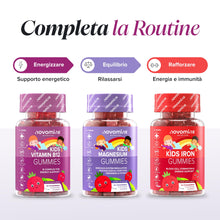 Carica l'immagine nel visualizzatore di Gallery, Vitamina B12 Bambini | 30 Gommose | Complesso di Vitamina B | Novomins