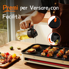 Carica l'immagine nel visualizzatore di Gallery, TrendPlain Spruzzino Olio per Friggitrice Aria 470ml, Dosatore Olio 2 in 1, Oliera Spray per Cucina, Insalata e Aceto, A