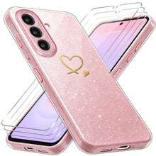 Carica l'immagine nel visualizzatore di Gallery, Cover Compatibile con Samsung Galaxy A36/ Samsung Galaxy A56 4G / 5G, con 3 Pezzi Vetro Temperato Pellicola Protettiva, 