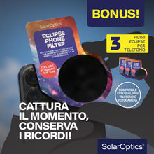 Carica l'immagine nel visualizzatore di Gallery, Occhiali per Eclissi Solare – Certificati ISO 12312-2 e CE, Protezione Sicura per Osservazione del Sole, AAS 2026, Confe