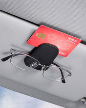 Carica l'immagine nel visualizzatore di Gallery, JEJA Porta Occhiali Auto, Pelle Clip per Biglietti da Visita Supporto per Occhiali Sole da Auto, Nero