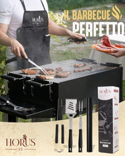 Carica l'immagine nel visualizzatore di Gallery, HORUS 23® Set Barbecue con Grembiule. Guanto Ignifugo e Accessori Barbecue