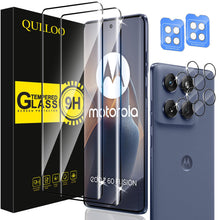 Carica l'immagine nel visualizzatore di Gallery, QULLOO Vetro Temperato per Motorola Moto Edge 60 / Edge 60 Fusion, 2 Pezzi Pellicola Vetro Protettiva e 2 Pezzi Pellicol