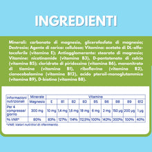 Carica l'immagine nel visualizzatore di Gallery, Nutri'Magnesium 300+ - Magnesio, Vitamine B ed E, 160 Compresse