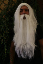 Carica l'immagine nel visualizzatore di Gallery, Set Parrucca e Barba; Stregone Mago bianco Babbo Natale