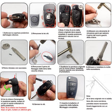 Carica l'immagine nel visualizzatore di Gallery, SUPALAND Guscio Chiave di Ricambio a 3 Tasti Per Telecomando Auto Con Lama Compatibile Con Audi A1 A2 A3 A4 A6 Q1 Q3 Q5 