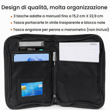 Carica l'immagine nel visualizzatore di Gallery, Cartella per Veicoli Cartella per Documenti Portatile Borsa Portadocumenti Nero del Veicolo Organizzatore di File con Sc