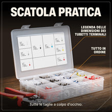 Carica l'immagine nel visualizzatore di Gallery, BAURIX ® Puntalini Elettrici Set 2000 Pezzi - Assortimento Capicorda Elettrici ordinati secondo le norme DIN - [0,5-10 m