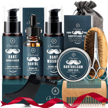 Carica l'immagine nel visualizzatore di Gallery, Oukzon Kit Barba Uomo, 10 in 1 Idee Regalo Uomo Natale Set Cura Barba