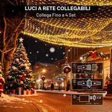 Carica l'immagine nel visualizzatore di Gallery, yowin 2 Pezzi Rete Luminosa da Esterno 200 LED 3m x 2m Rete Luci Natale