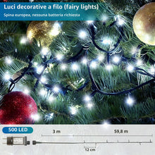 Carica l'immagine nel visualizzatore di Gallery, Luci Albero di Natale, 59.8M 500 LED Luci Natalizie da Esterno ed Interno