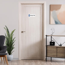 Carica l'immagine nel visualizzatore di Gallery, 4 Adesivi Toilette + 1 Privato cm 15x5 | Targhette per Porte e Altro| In Vinile Adesivo Resistenti all'Esterno | 5 Pezzi