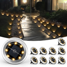 Carica l'immagine nel visualizzatore di Gallery, Solpex Luci Solari Giardino all'aperto, confezione da 10 mini luci solari da terra, impermeabili,ad energia solare, illu