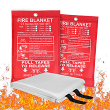 Carica l'immagine nel visualizzatore di Gallery, Flintronic Coperta Antincendio per Casa e Cucina, 2 Pezzi (1M x 1M)