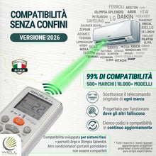 Carica l'immagine nel visualizzatore di Gallery, Wellclima Double E.S Telecomando Universale per Condizionatori Climatizzatori, Progettazione Italiana, Compatibile con 1