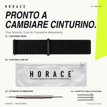 Carica l'immagine nel visualizzatore di Gallery, HORACE Cinturino per Orologio a Strappo 20mm 22mm – Elastico, Morbido, Traspirante, a Sgancio Rapido – Unisex – Compatib