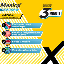 Carica l'immagine nel visualizzatore di Gallery, Maalox Reflurapid Blocca il Reflusso Gastroesofageo, Riduce Bruciore e Acidità di Stomaco, anche in Gravidanza - con Bic