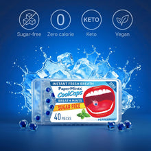 Carica l'immagine nel visualizzatore di Gallery, Papermints CoolCaps Instant Fresh Breath Mints Box 40 x 4 Pack, deodorante per respiro e trattamento alito cattivo per a