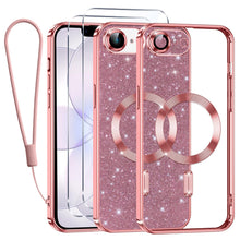 Carica l'immagine nel visualizzatore di Gallery, Kokio Glitter Magnetica Cover per iPhone 17e / iPhone 16e con Cordino, Compatibile con MagSafe, Brillantini Silicone TPU