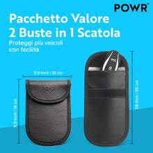 Carica l'immagine nel visualizzatore di Gallery, POWR 2 Sacchetti Schermati per Chiavi Auto con blocco RFID