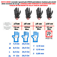 Carica l'immagine nel visualizzatore di Gallery, R MOVE 100 guanti monouso in nitrile neri taglia S, EXTRA RESISTENTI +60% di spessore in più al dito rispetto al 3,5 gr,