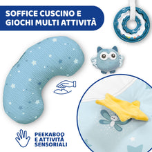 Carica l'immagine nel visualizzatore di Gallery, Chicco Palestrina dei Colori Azzurra 3in1, Palestrina Neonato Multifunzione Elettronica con Tappeto Neonato, Proiettore Stelle, Luce Notturna Removibile e Melodie Rilassanti - Giochi Neonato 0+ Mesi