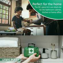 Carica l'immagine nel visualizzatore di Gallery, Lewis-Plast Kit di Primo Soccorso Premium da 90 Pezzi Include Collirio, 2 Pacchi di Ghiaccio e Coperta di Emergenza, Ide