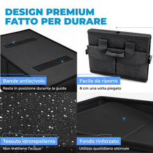 Carica l'immagine nel visualizzatore di Gallery, Organizer Bagagliaio Auto Pieghevole Antiscivolo Nero