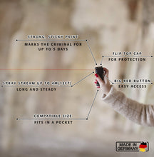 Carica l'immagine nel visualizzatore di Gallery, Spray anti-aggressione in formato compatto, con gel, ideale da portare in borsa, zaino o tasca, Qhoney 40 ml. Spray Iden