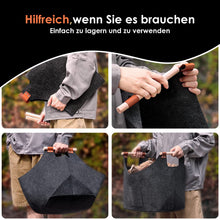 Carica l'immagine nel visualizzatore di Gallery, Cestino Cesto in Feltro XXL Borsa in Feltro per Legna da Ardere, Pieghevole Cesta per Legna da Interno con Manici Rinfor