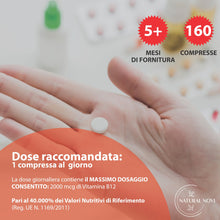 Carica l'immagine nel visualizzatore di Gallery, Vitamina B12 1000 mcg | 160 micro compresse masticabili alto assorbimento | | Gusto fragola | supporto fisico e mentale 