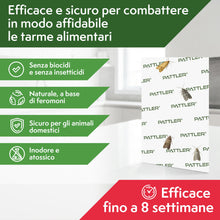 Carica l'immagine nel visualizzatore di Gallery, PATTLER Trappole Antitarme Alimentari del Cibo – Set da 12. Trappole Anti Tarme Adesive con Feromoni per Farfalline del 