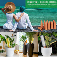 Carica l'immagine nel visualizzatore di Gallery, Coni Irrigazione Terracotta 10 Pezzi Automatico per Piante in Vacanza