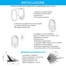 Carica l'immagine nel visualizzatore di Gallery, Sigmaled lighting - Plafoniera Led Esterno Interno 10W IP54, Applique da Parete Esterno con Sensore di Movimento, Luce N
