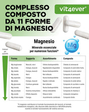 Carica l'immagine nel visualizzatore di Gallery, vit4ever Complesso di Magnesio - 240 Capsule - Alto dosaggio - Lab Testato