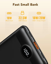 Carica l'immagine nel visualizzatore di Gallery, VEGER 22.5W Power Bank 10000mAh, sottile e leggero Caricabatterie Portatile