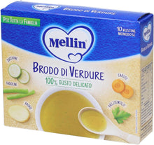 Carica l'immagine nel visualizzatore di Gallery, Mellin Brodo di Verdure, 100% Gusto Delicato, 10 Bustine Monodose
